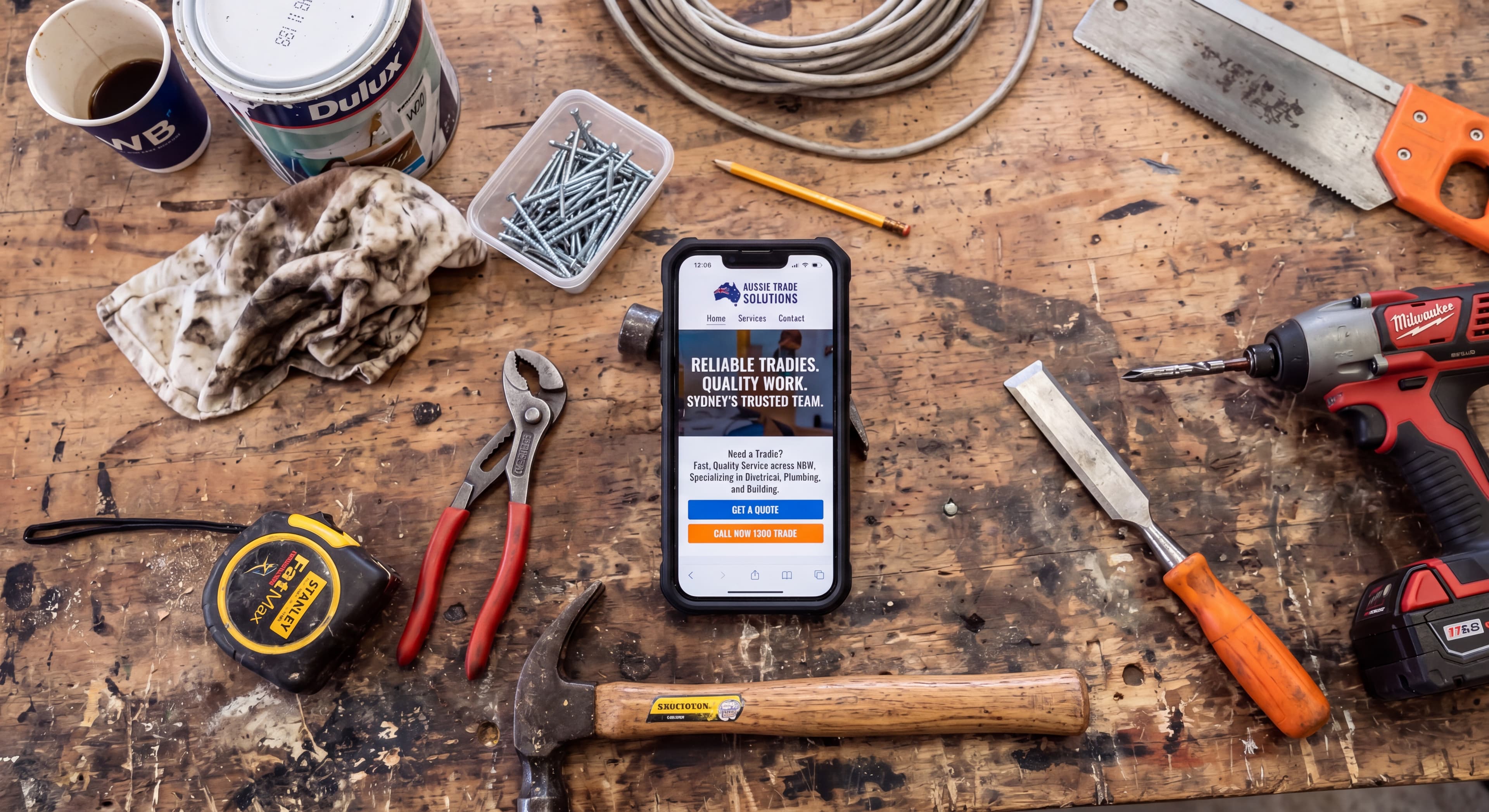 Custom trade business website built and launched within 24 hours